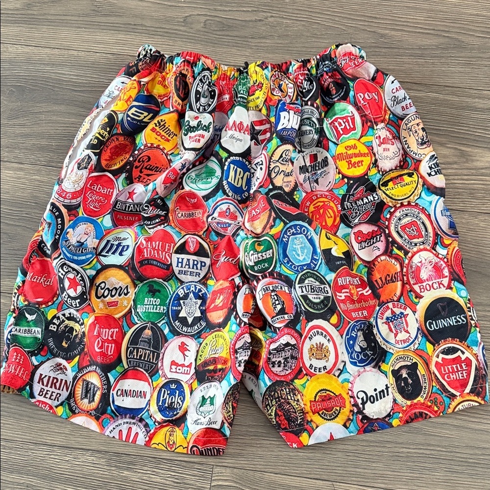 Colorful Logo Pattern Swim Trunks - Picture 7 of 7